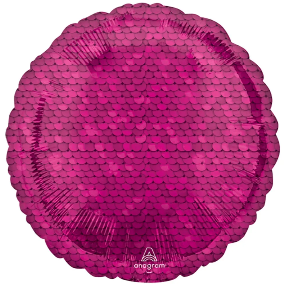 Balon Folie Sequins Fucsia 43cm AMS 42198