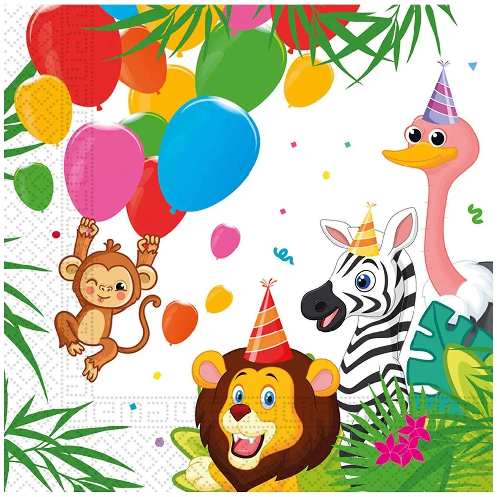 Set 20 Servetele Hartie 30x30cm Jungla