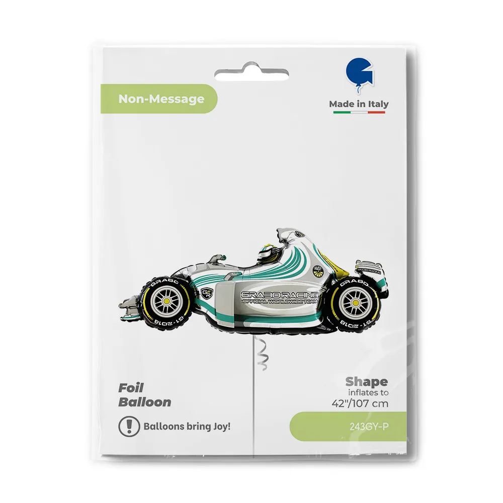 Balon Folie Figurina Masina F1 Gri 107cm