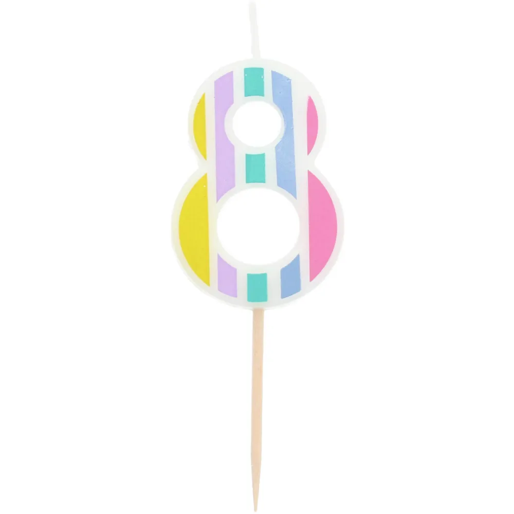 Lumanare Tort Cifra 8 Pastel Vibes