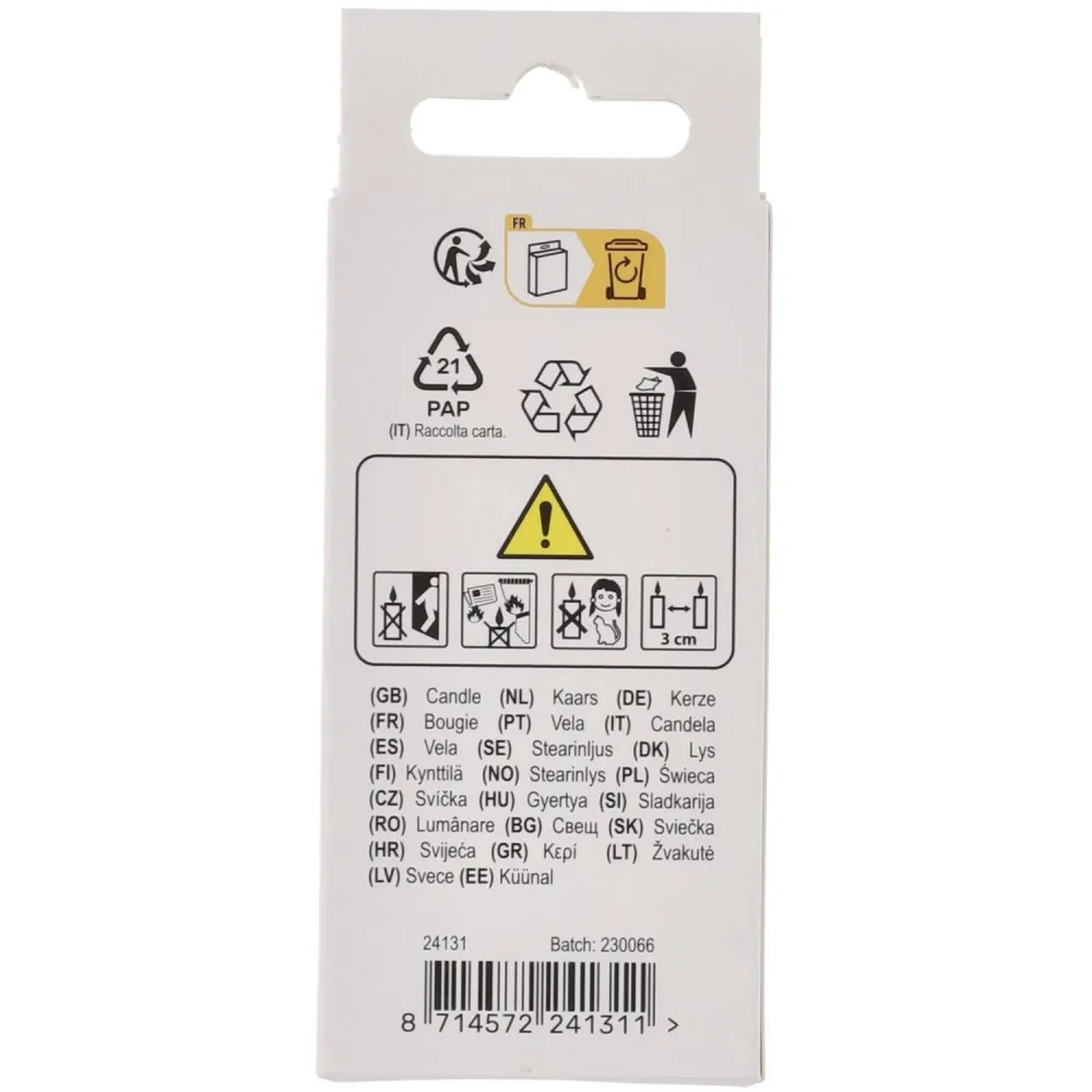 Lumanare Tort Cifra 1 Argintiu 5cm