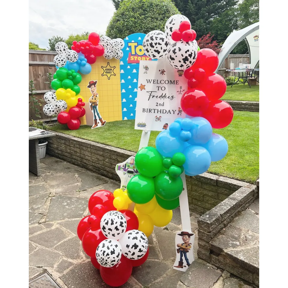 Balon latex jumbo 60cm Safari Cow - White Print - Black