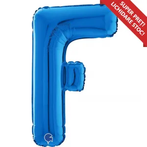Balon Folie LITERA F Albastru 66 cm Grabo