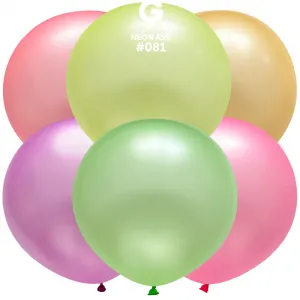 SET 10 Baloane Latex Mini Jumbo 48cm Multicolor Fluo G19.081
