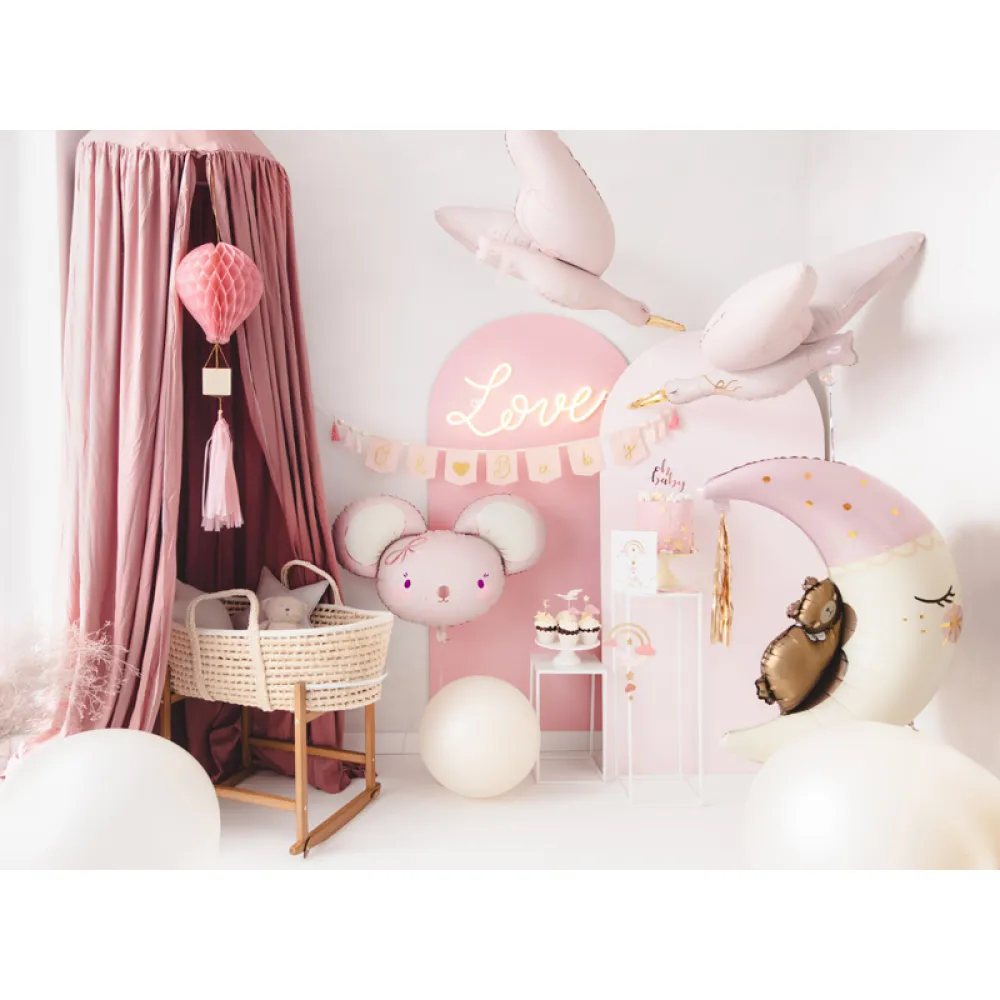 Balon Folie Semiluna cu ursulet somnoros 80x98cm Party Deco