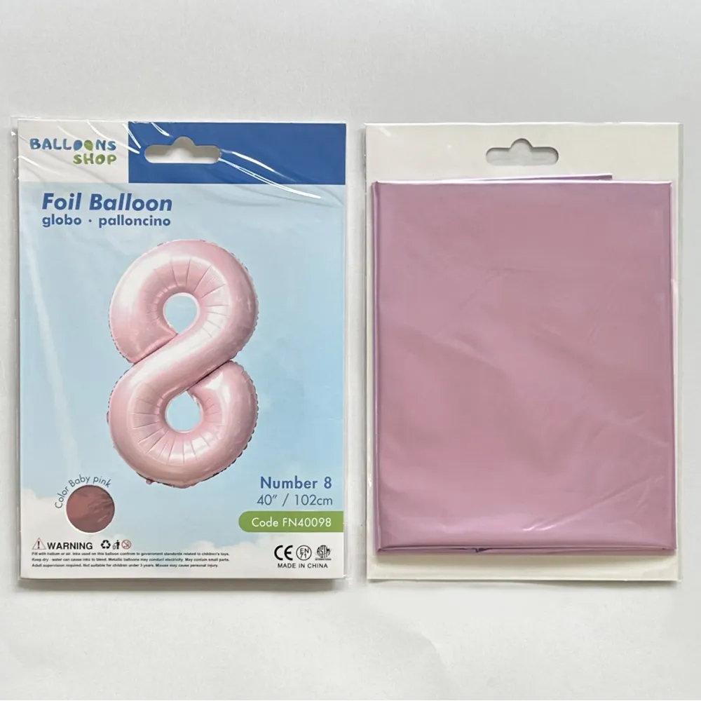 Balon Folie Cifra 8 Baby Pink 87cm