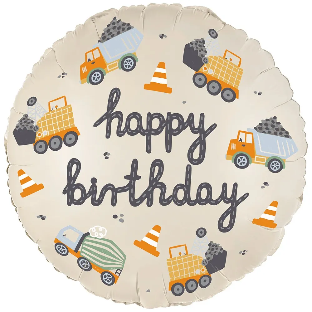 Balon Folie Happy Birthday Constructii 45cm