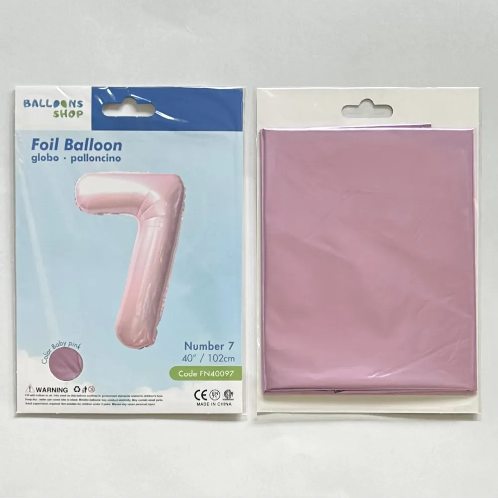Balon Folie Cifra 7 Baby Pink 87cm