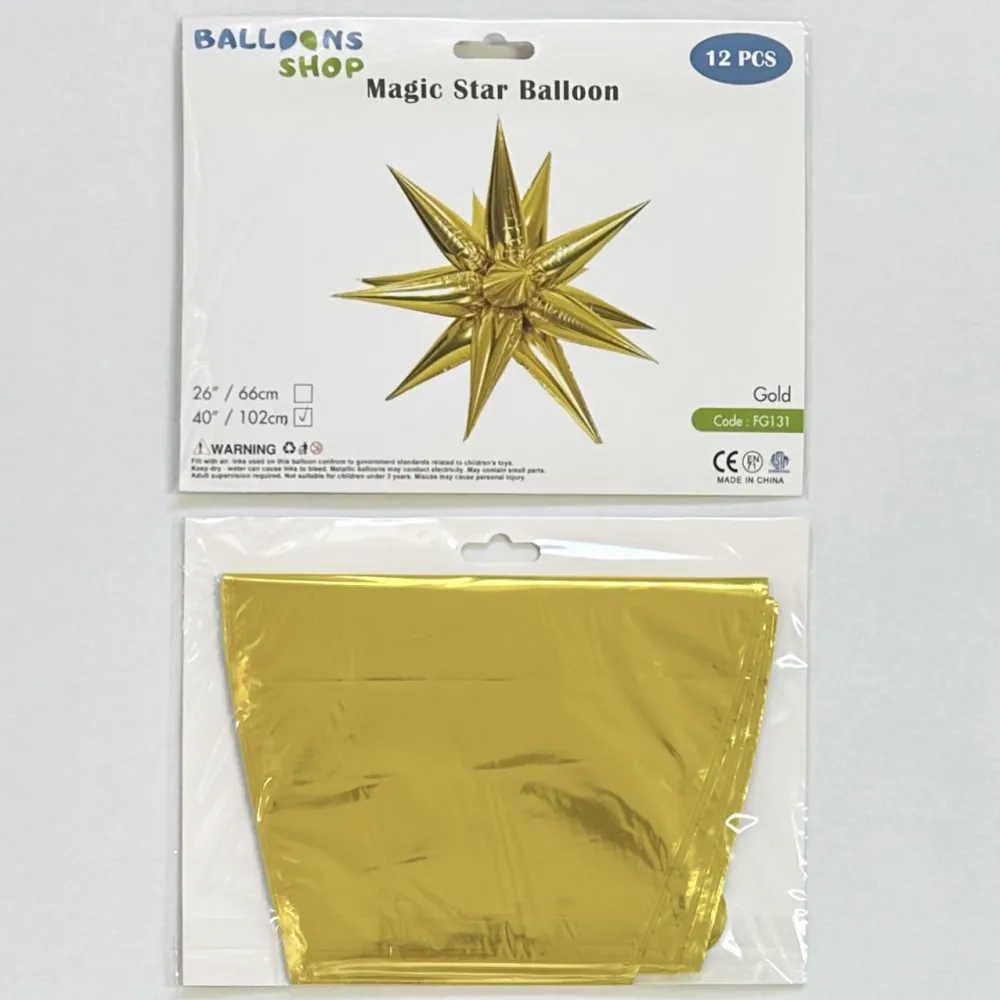 Balon Folie Stea Magica Gold 102cm