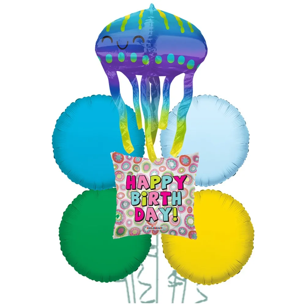 Buchet 6 baloane folie Tematica Animale marine - Meduza 2022250