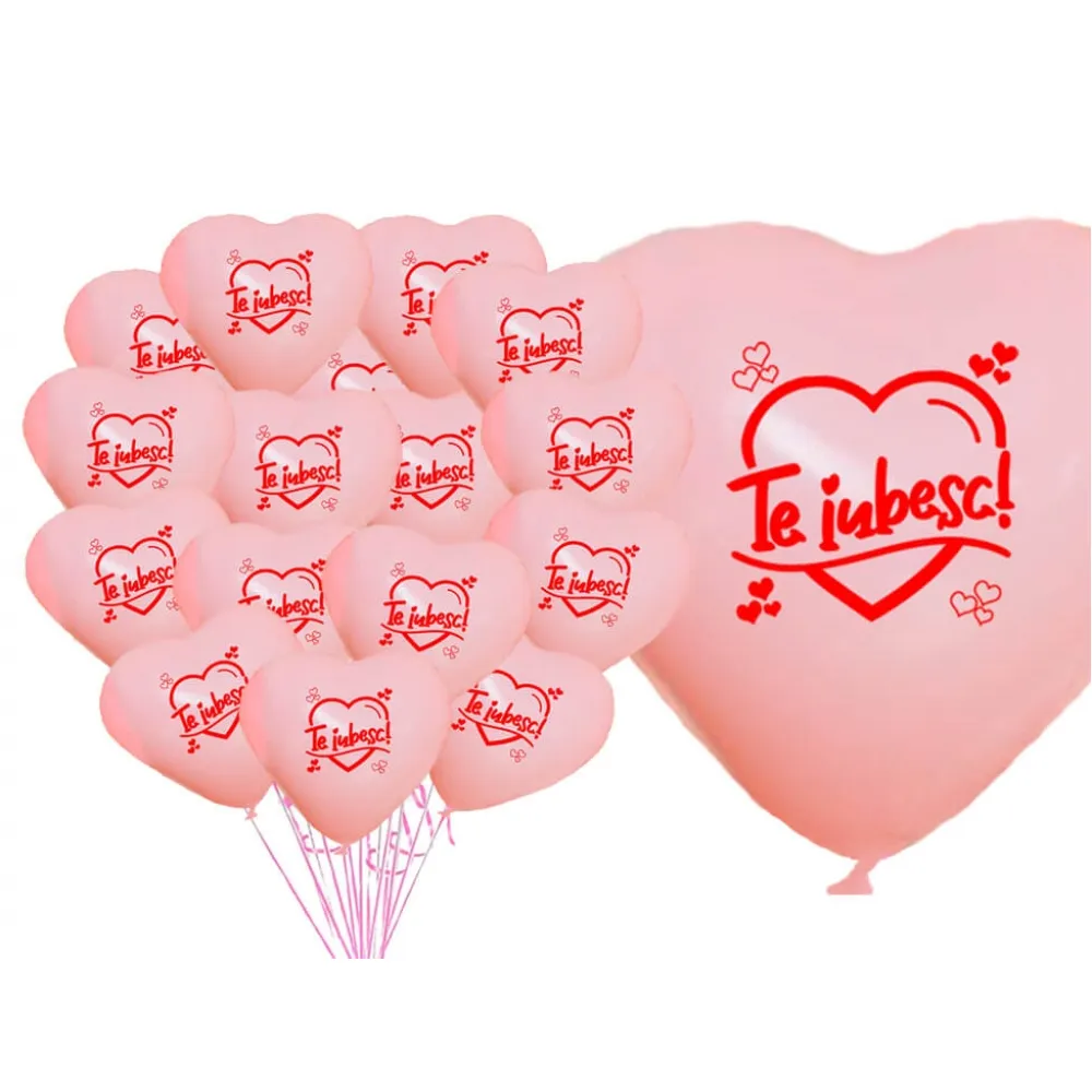Baloane inima imprimate Te iubesc 30 cm Balloons Shop