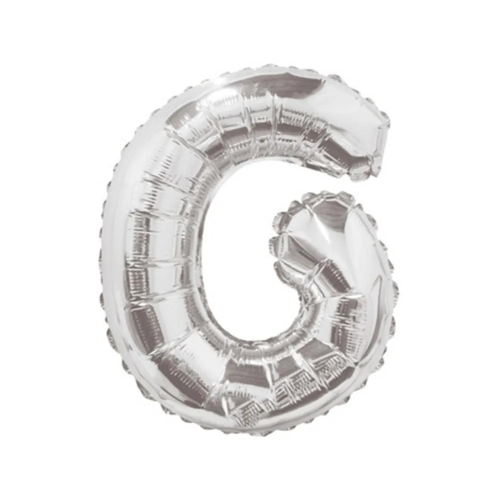 Balon folie 35cm litera G ARGINTIU 34899-14