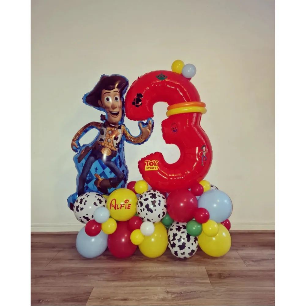 Balon latex jumbo 60cm Safari Cow - White Print - Black