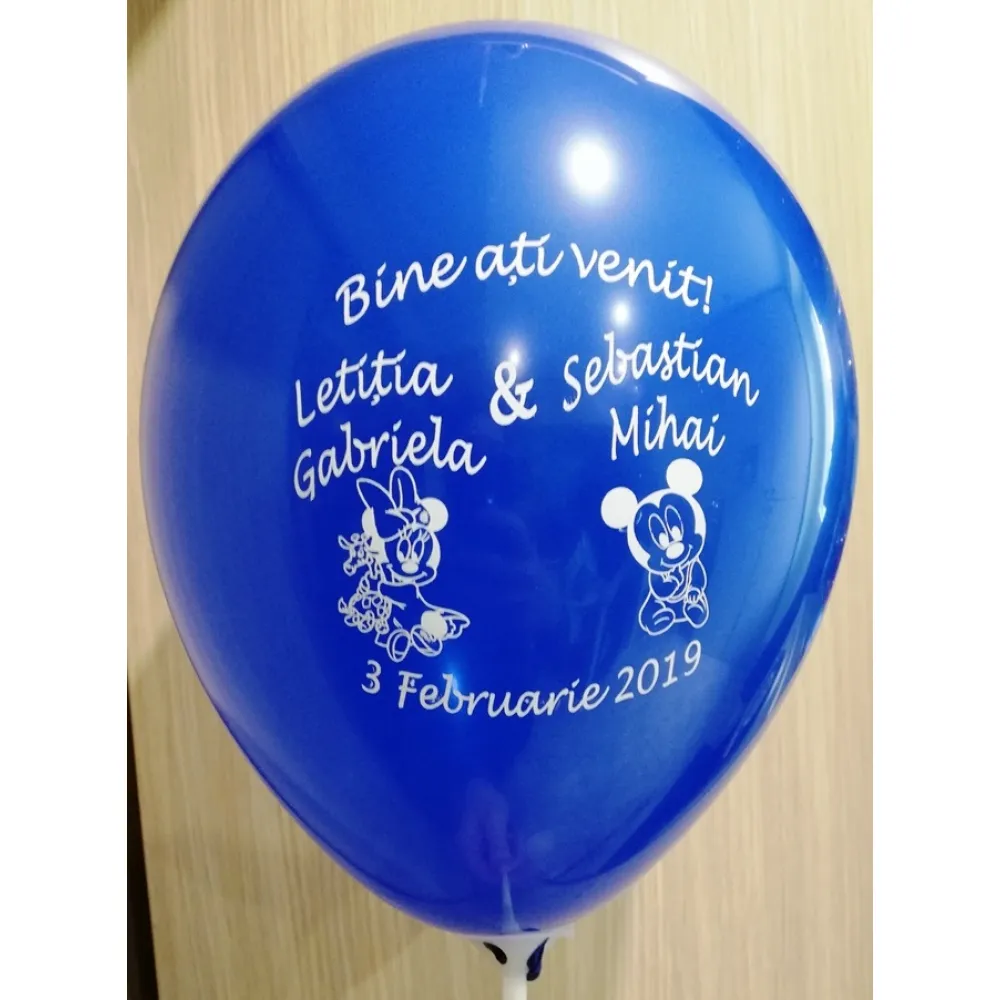 Baloane personalizate botez gemeni -BM47