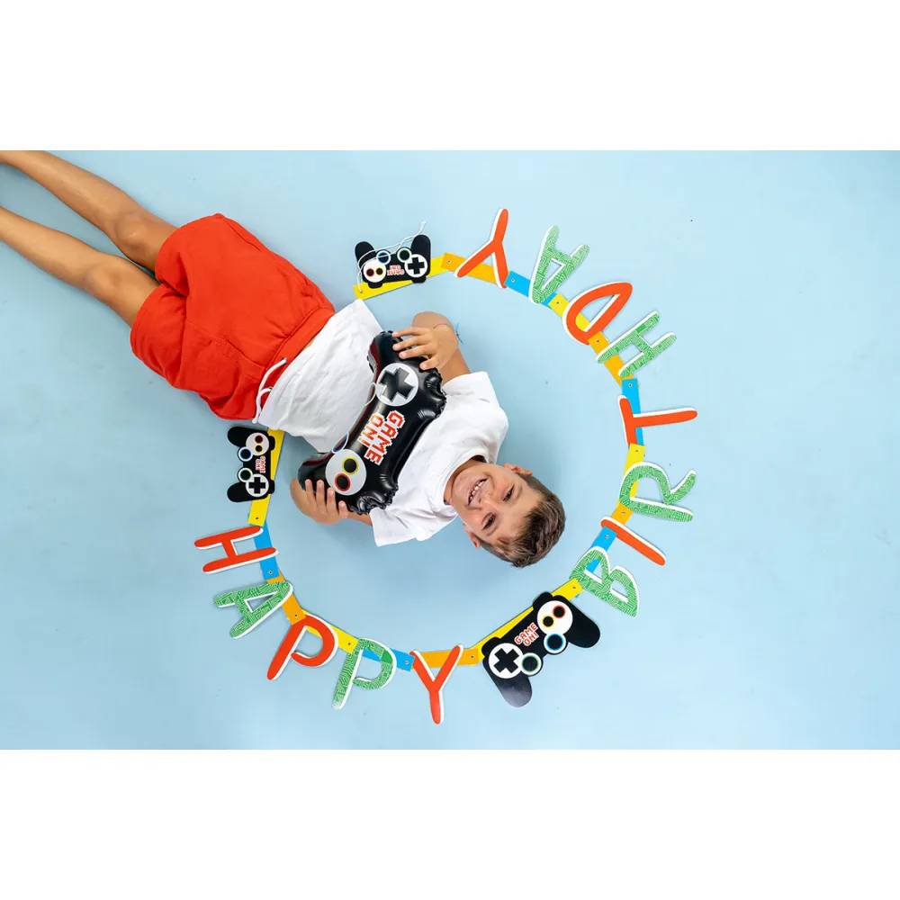 Banner Happy Birthday Game On 200cm Grabo