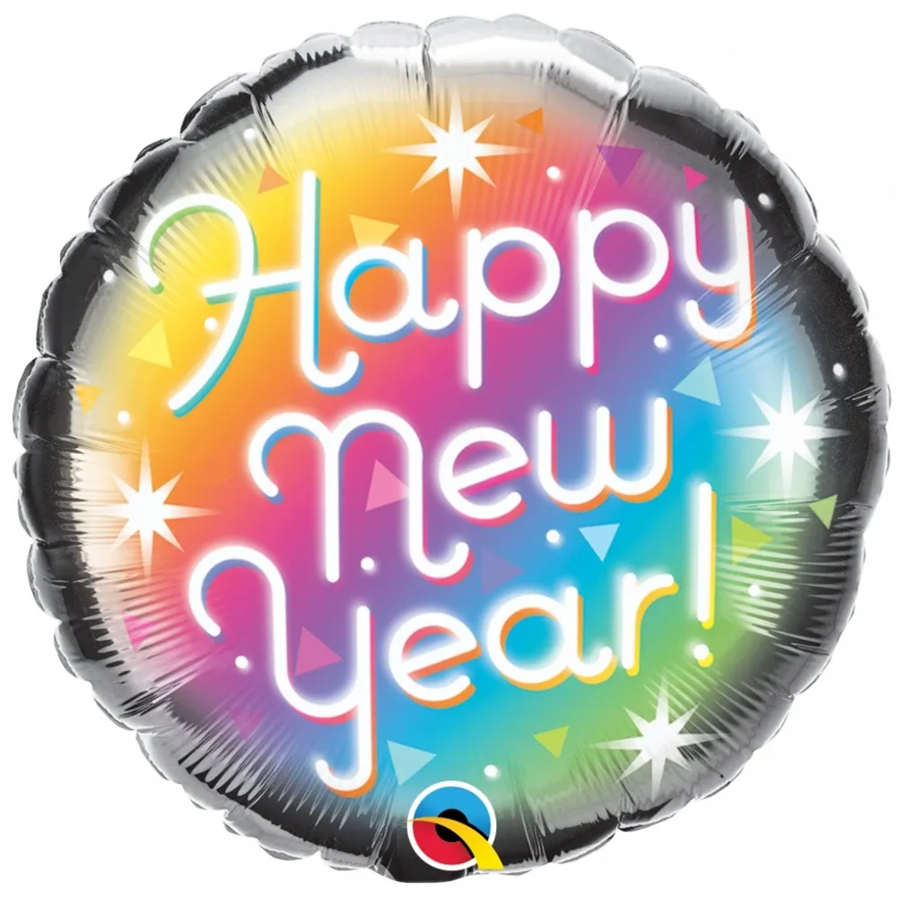 Balon Folie New Year Rainbow 45cm 89882 QUALATEX