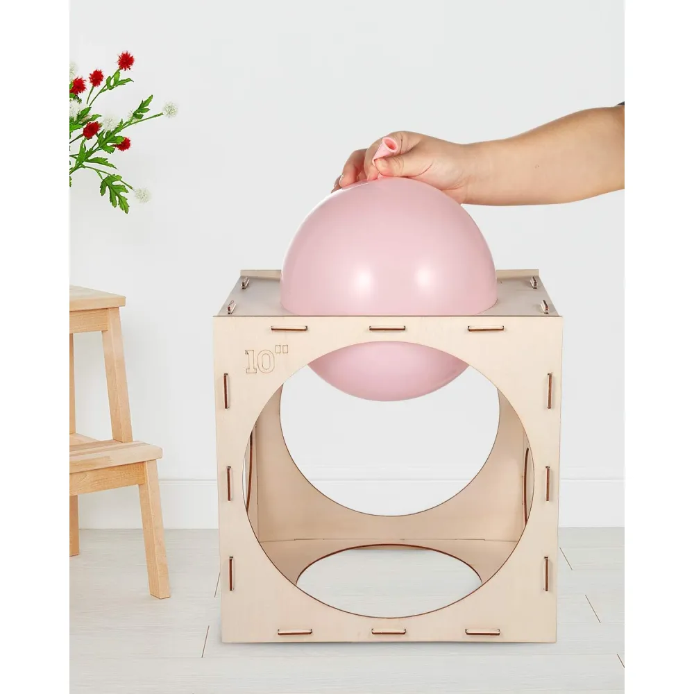 Cutie lemn pentru masurat baloane latex
