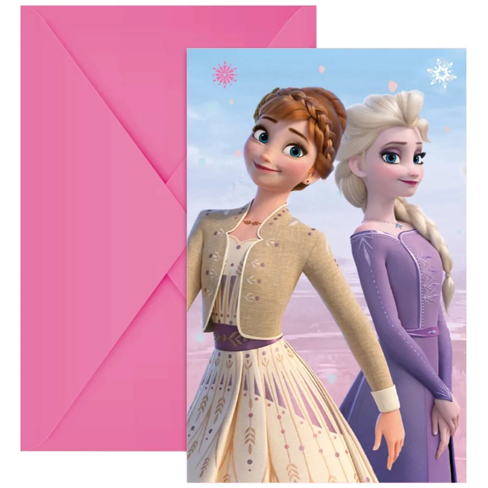 Set 6 Invitatii cu Plic Disney Frozen 2 Wind Spirit