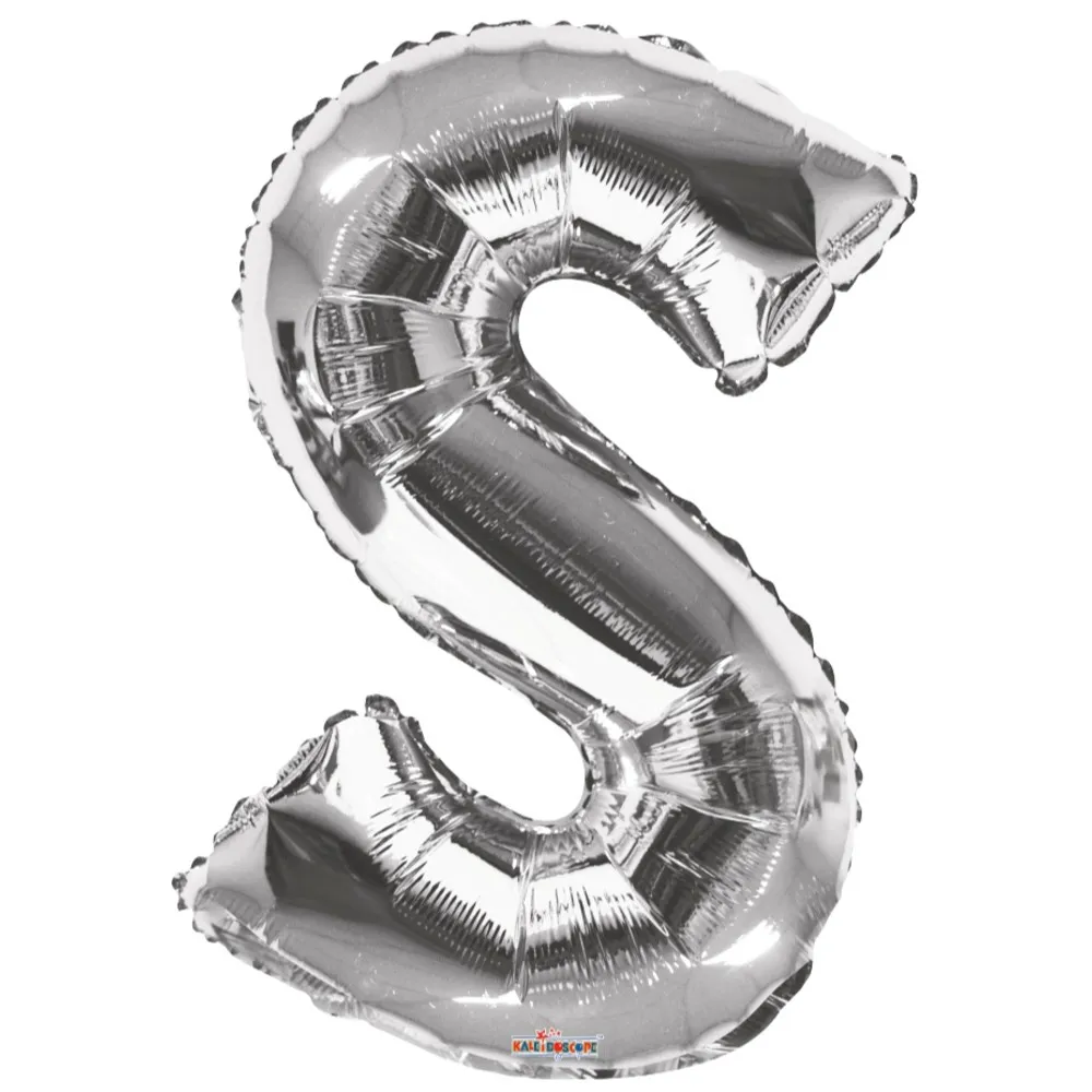 Balon folie litera S argintiu 15248-34
