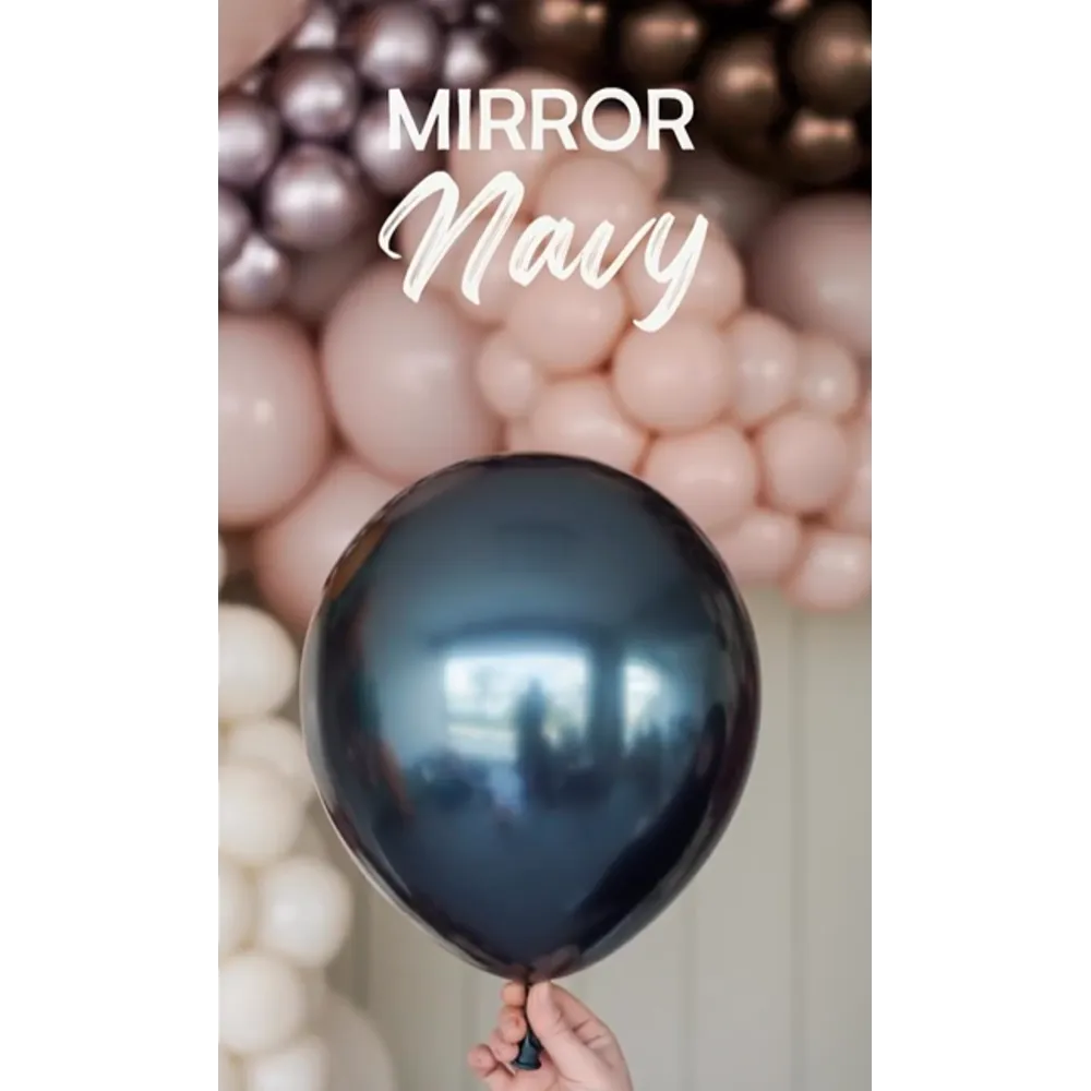 Baloane latex 13cm Mirror Navy Kalisan 5015