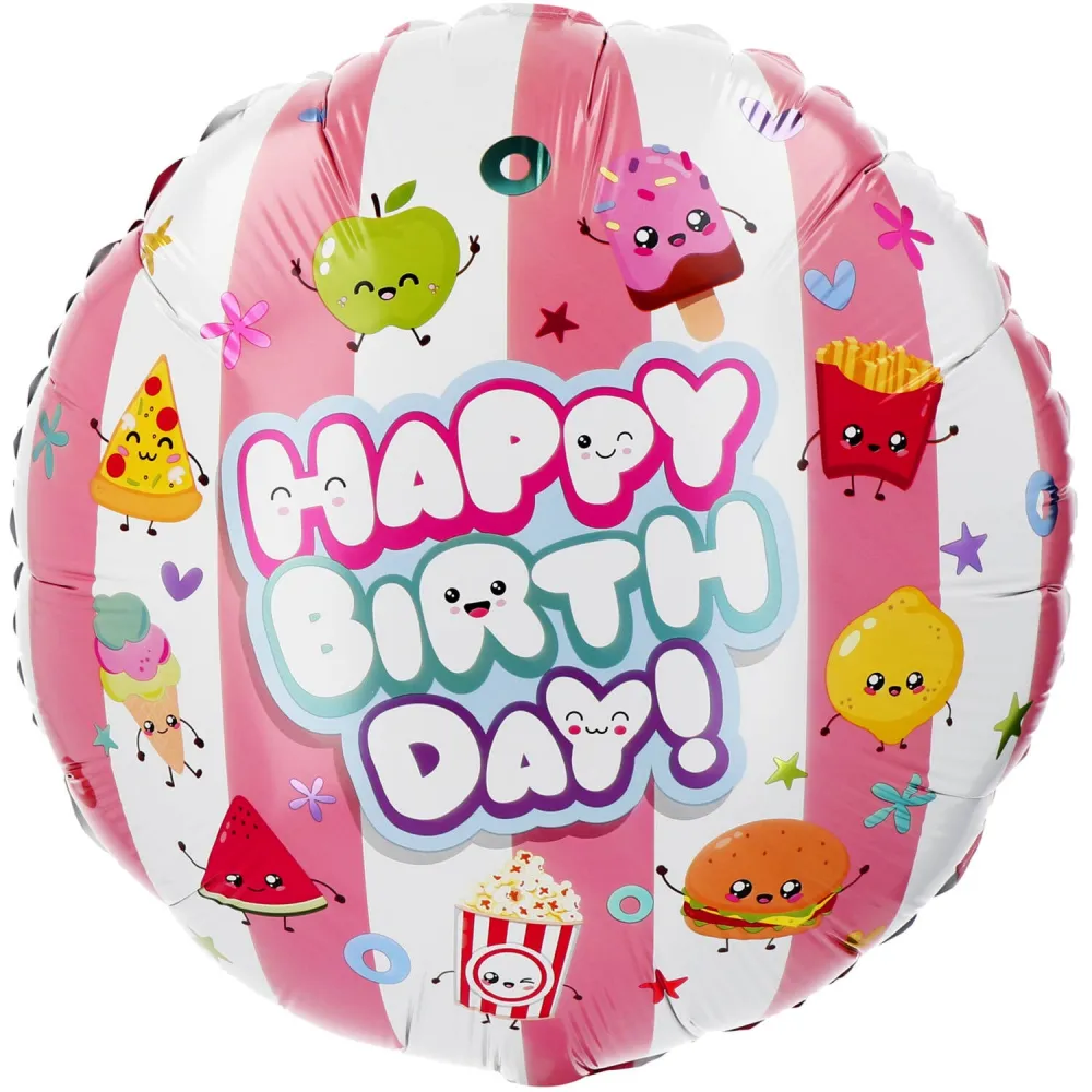 Balon Folie Happy Birthday Kawaii Party 45cm
