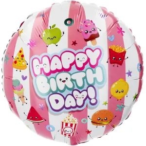 Balon Folie Happy Birthday Kawaii Party 45cm