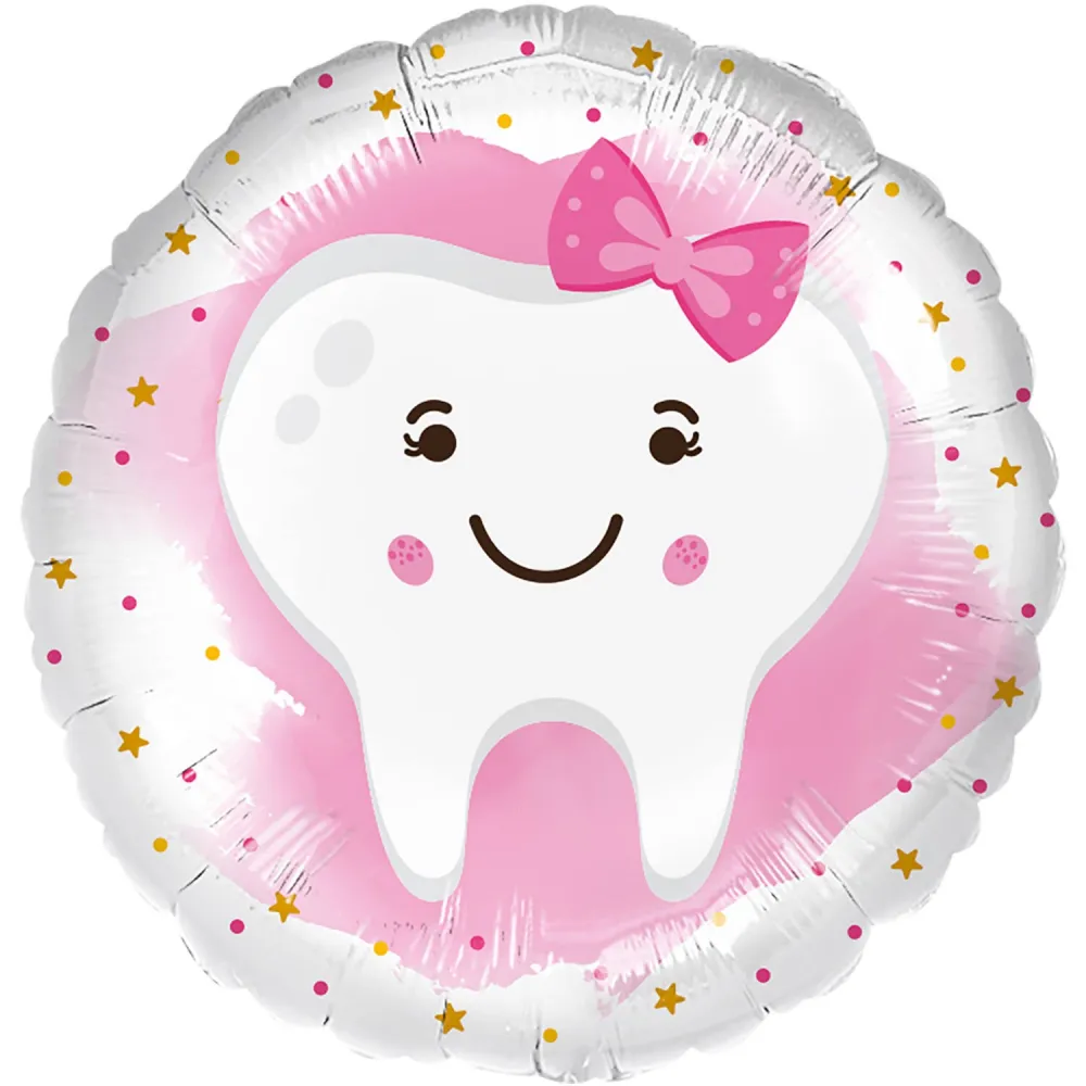 Balon Folie Rotund Dintisor Fetita 45cm
