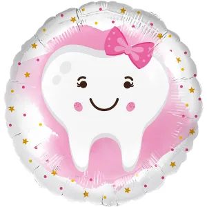 Balon Folie Rotund Dintisor Fetita 45cm