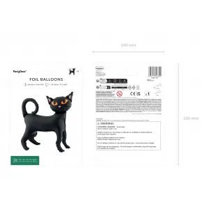Balon Folie Pisica Neagra 45x48 cm (AER)