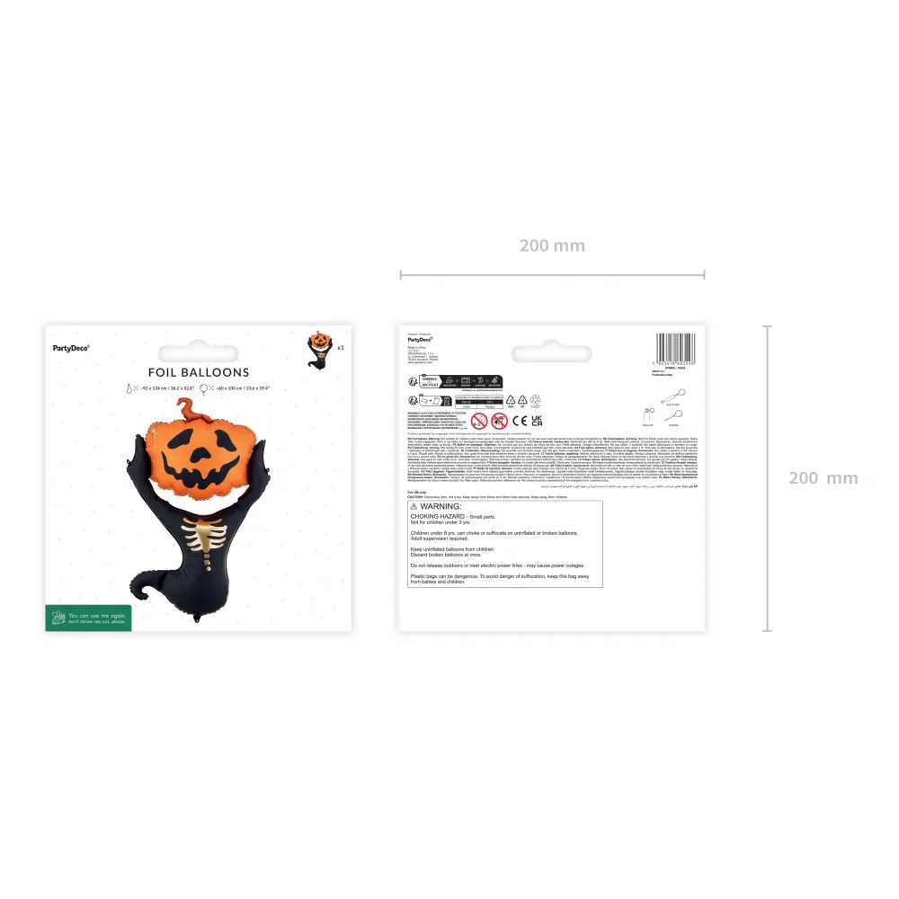 Balon Folie Scarecrow 60x100cm Negru-Portocaliu