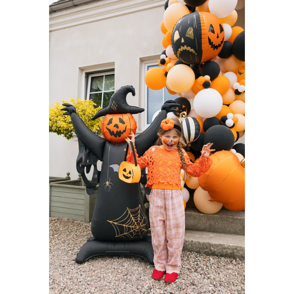 Balon Folie Scary Pumpkins 50cm Negru-Portocaliu