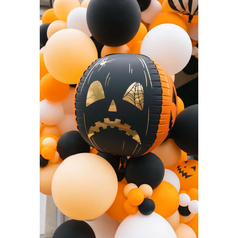 Balon Folie Scary Pumpkins 50cm Negru-Portocaliu