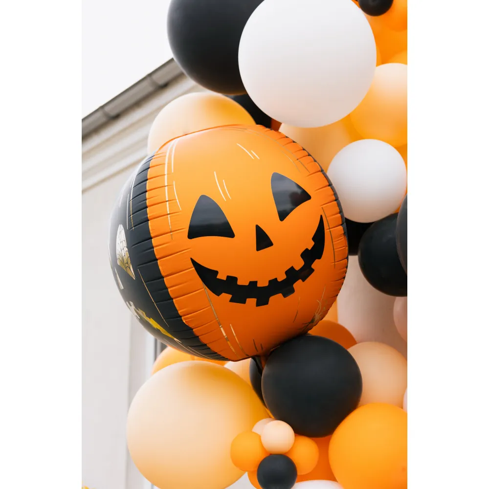 Balon Folie Scary Pumpkins 50cm Negru-Portocaliu