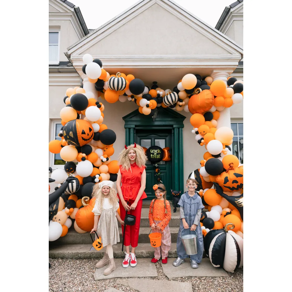 Balon Folie Scary Pumpkins 50cm Negru-Portocaliu