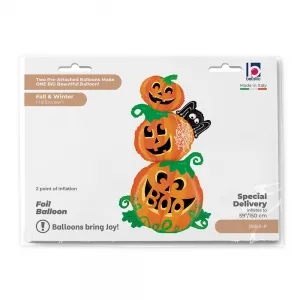 Balon Folie Figurina Dovleac Halloween Special Delivery 89x146cm