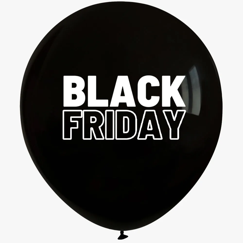 SET 50 Baloane negre 30cm print BLACK FRIDAY